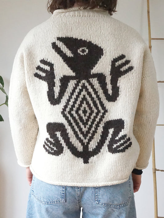 Pachamama Abstract Wool Jumper - L