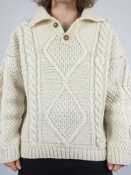 Chunky Cable Knit Jumper - XL