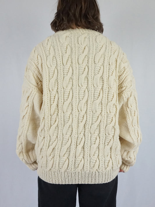 Chunky Cable Knit Jumper - XL
