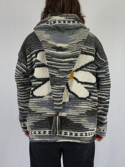 Daisy Pixie Hood Cardigan - XL