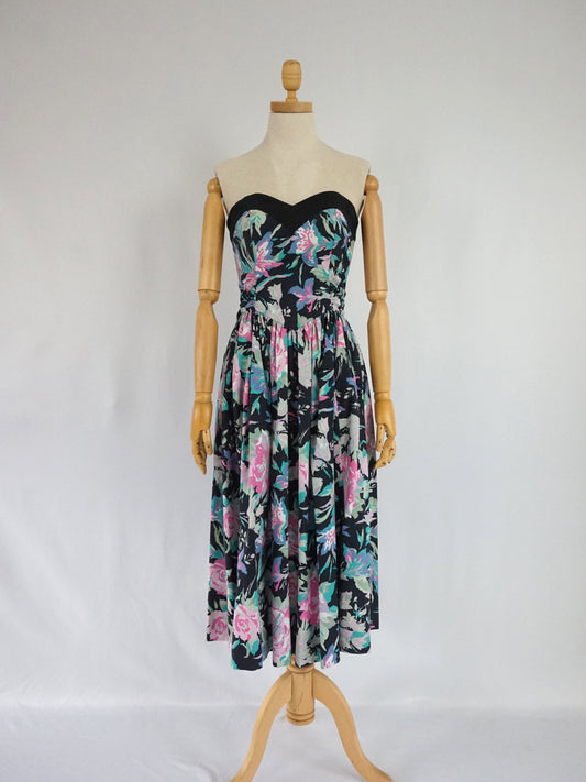 Laura Ashley Strapless Floral Dress - XS
