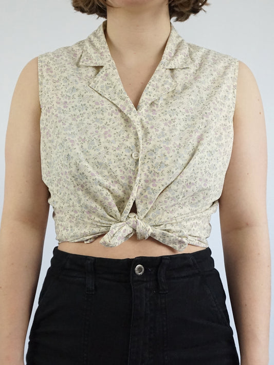 Laura Ashley Ditsy Floral Cotton Shirt - M