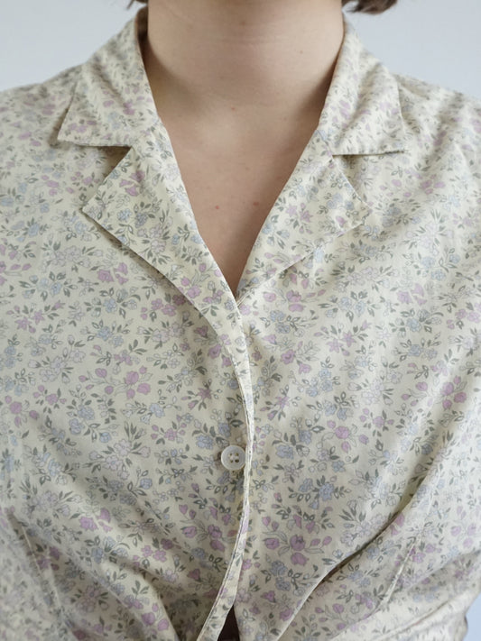 Laura Ashley Ditsy Floral Cotton Shirt - M