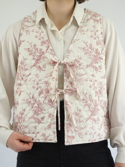 Re-made Quilted Reversible Vest - XL