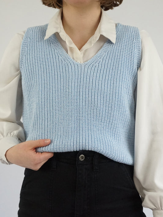 Baby Blue Sweater Vest - S