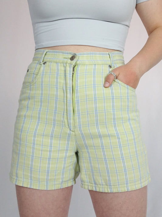 Green Checkered Mum Shorts - 30"
