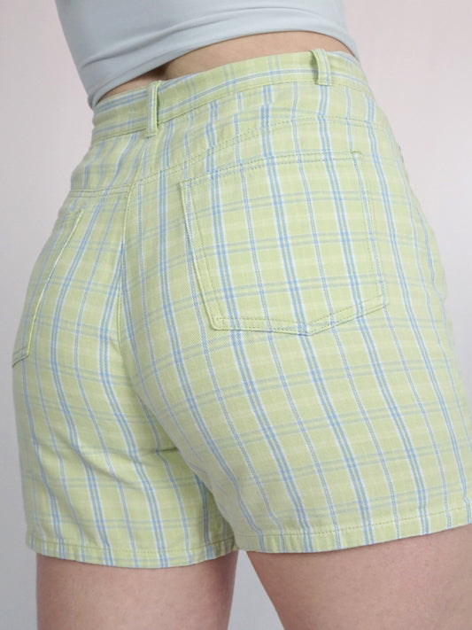 Green Checkered Mum Shorts - 30"