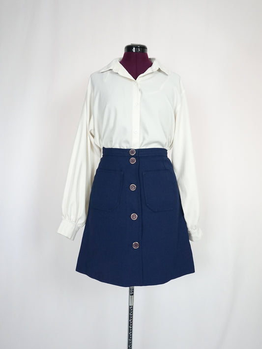 Contrast Stitch Mini Skirt - 26"