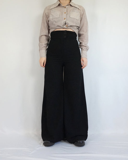 Super High Waisted Palazzo Flares - 27"