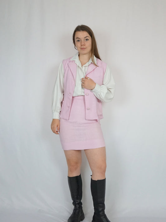 Baby Pink Skirt Suit - XS