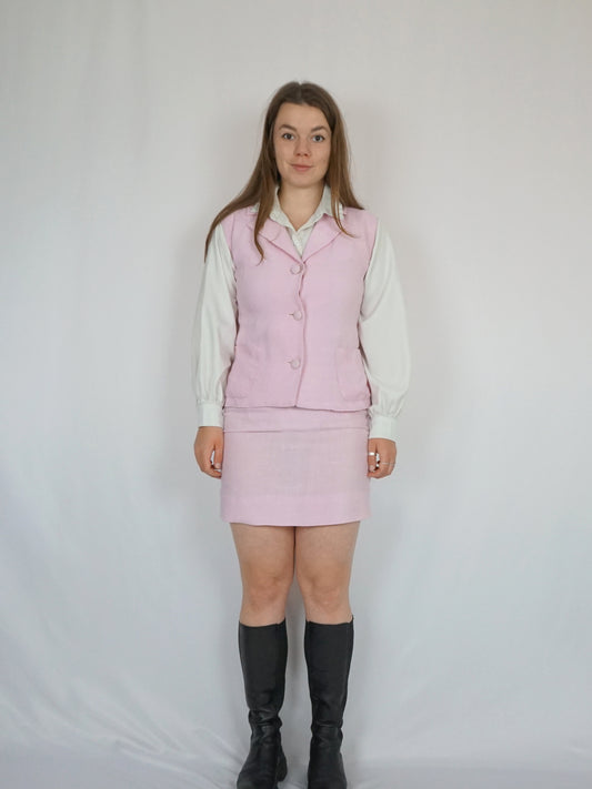 Baby Pink Skirt Suit - XS