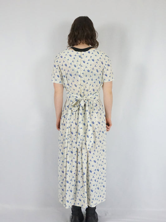 Casual Floral Maxi Dress - L