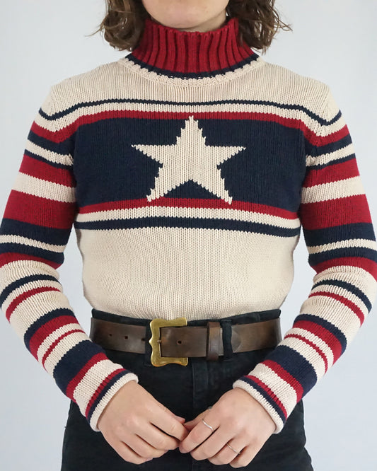 Star Patterned Cotton Jumper - S