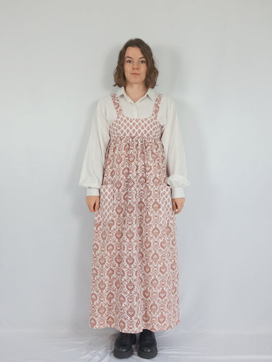 Floral Patterned Pinafore Dress - XS/S