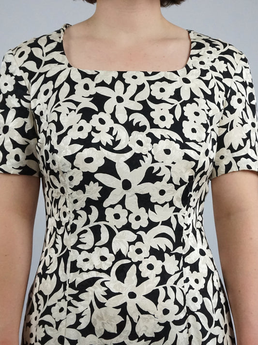 Floral Silk Mini Dress - M