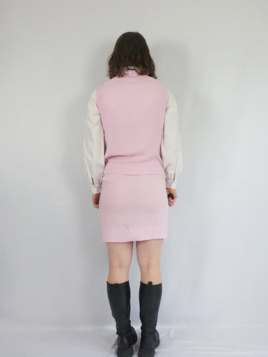 Baby Pink Skirt Suit - XS