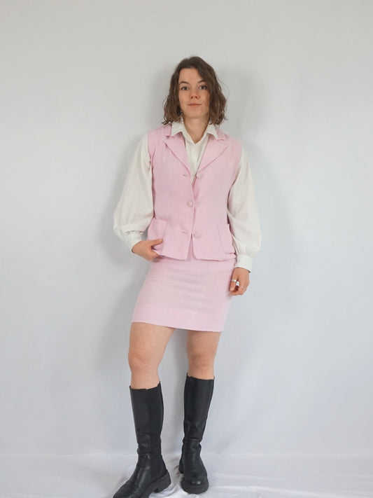 Baby Pink Skirt Suit - XS