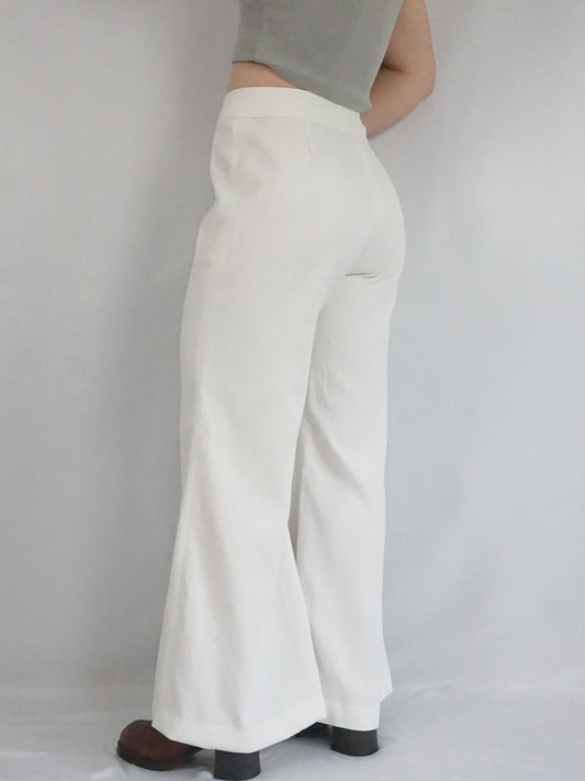 White 70s Flares - 31"
