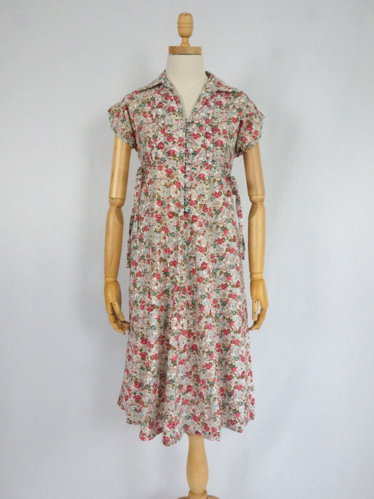 Floral Side Tie Dress - XS