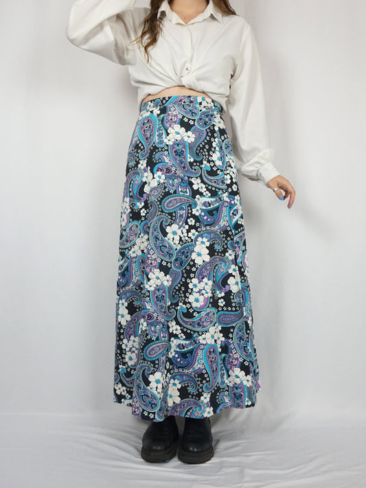 Paisley Cotton Maxi Skirt - 25"