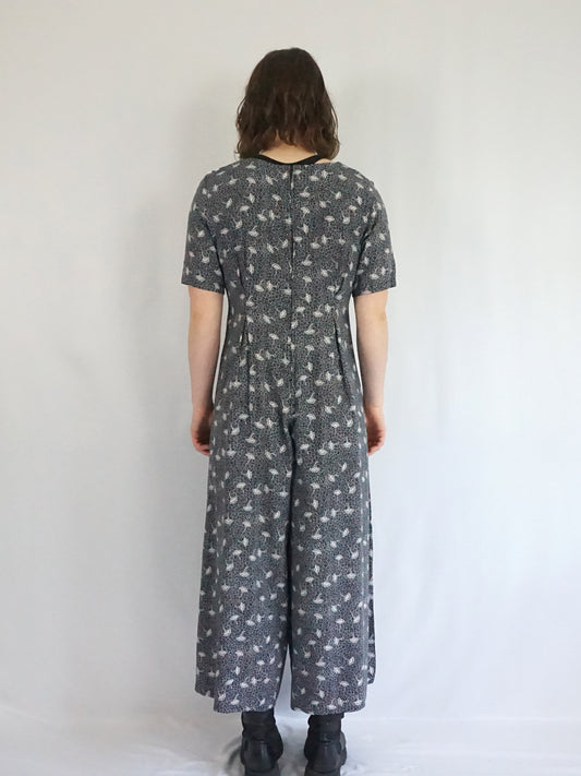 Floral Wide Leg Jumpsuit - M
