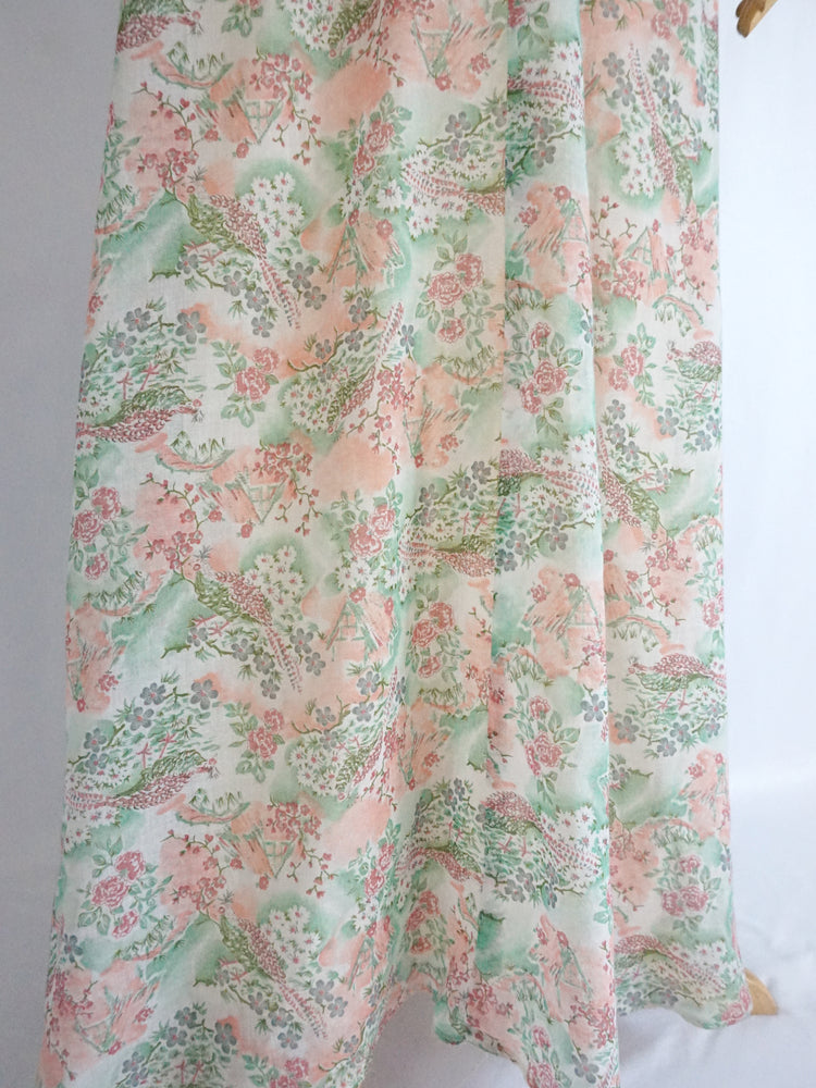 Floral Patterned Peplum Dress - XS