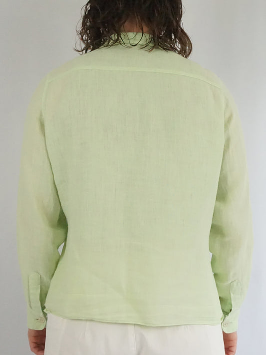Green Linen Shirt - M