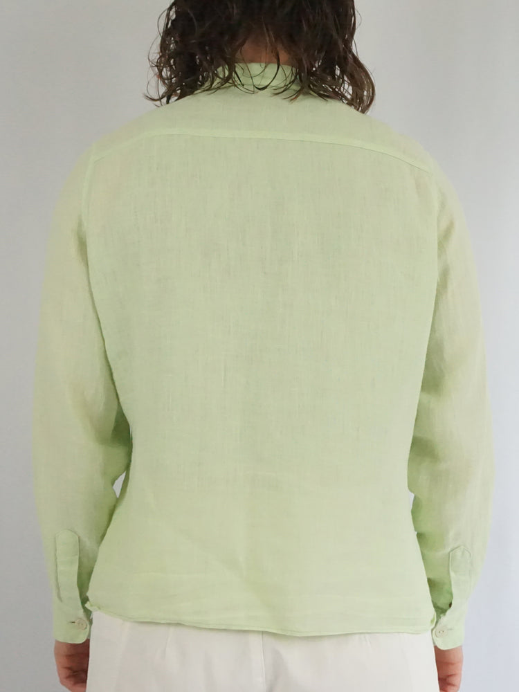Green Linen Shirt - M