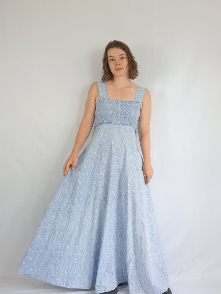 Laura Ashley Smocked Maxi Dress - S