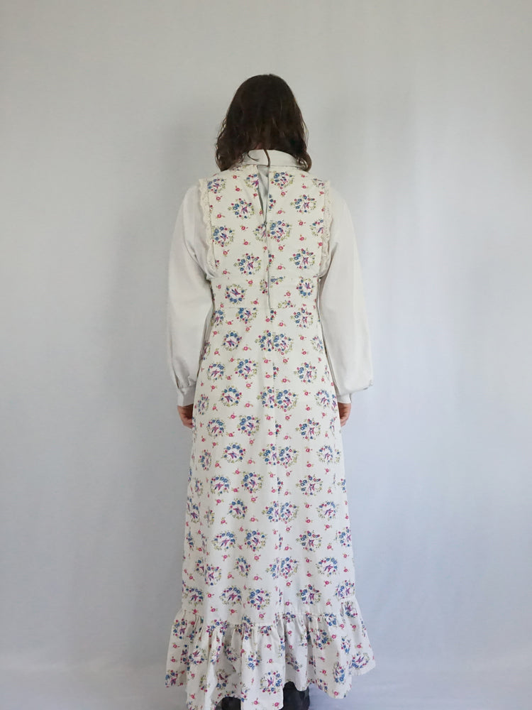 Spinney Butterfly Patterned Pinafore Dress - S