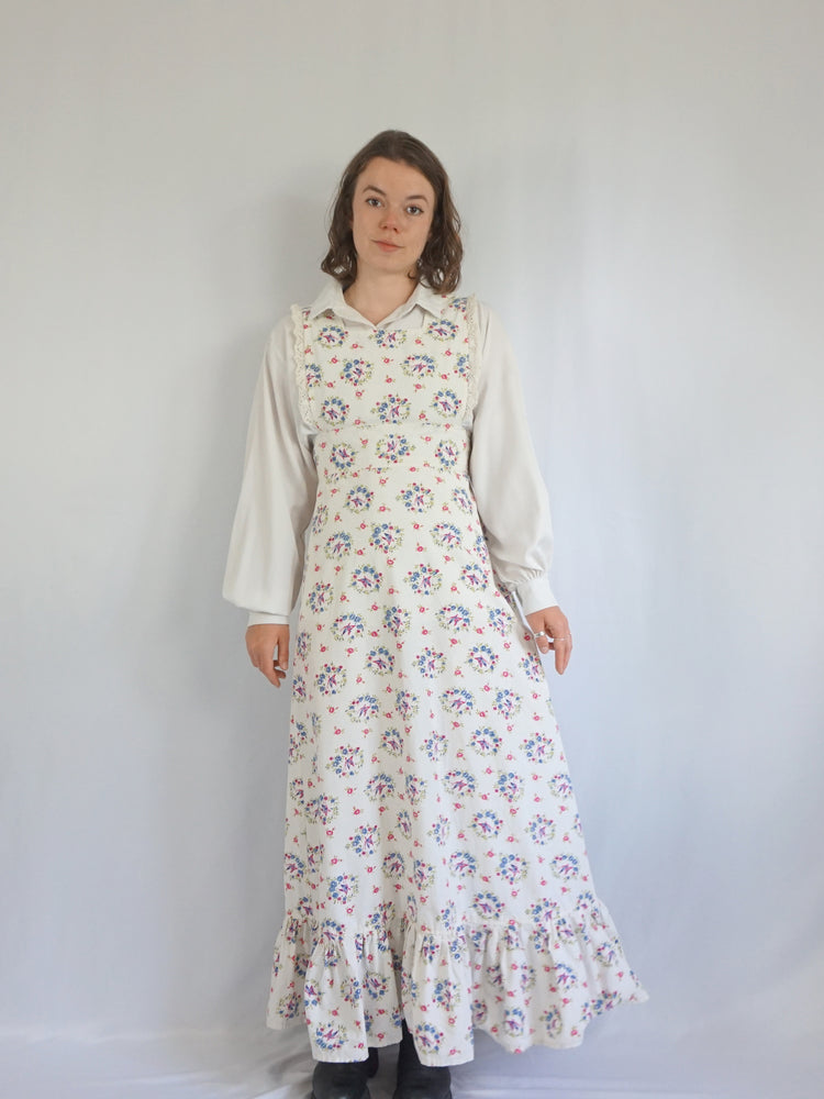 Spinney Butterfly Patterned Pinafore Dress - S