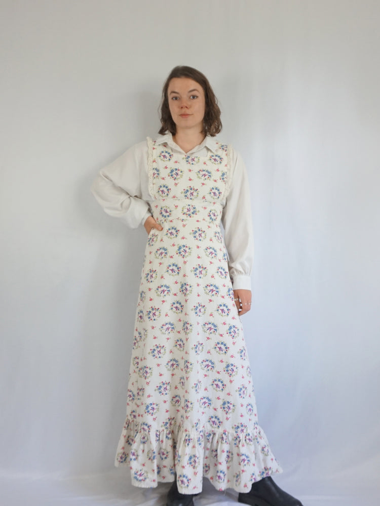 Spinney Butterfly Patterned Pinafore Dress - S
