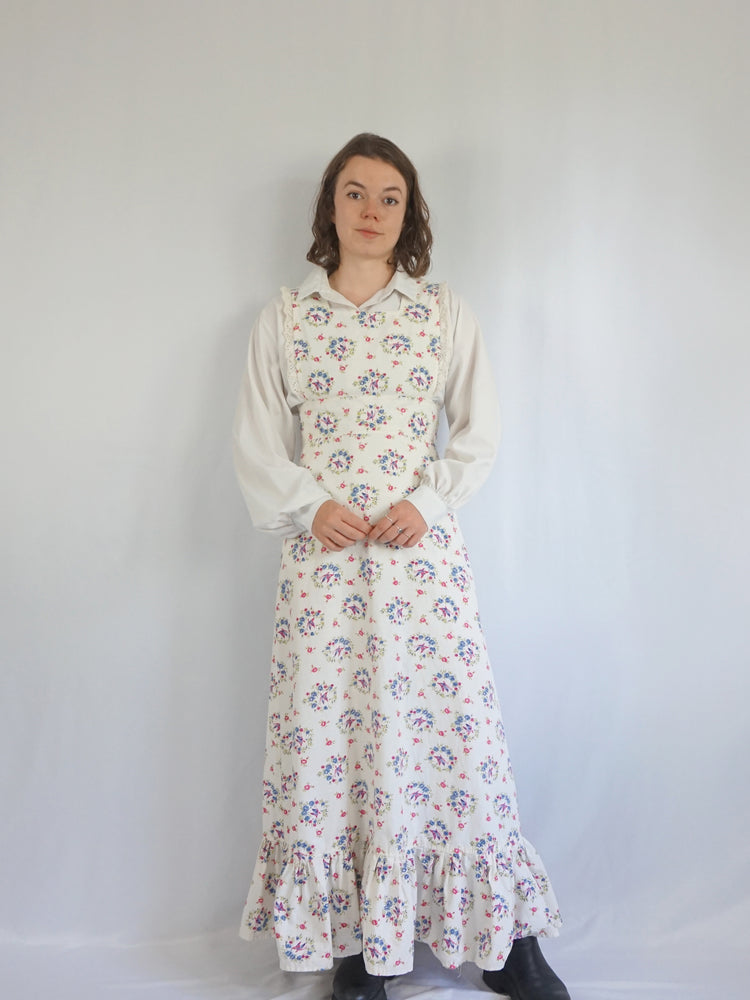 Spinney Butterfly Patterned Pinafore Dress - S