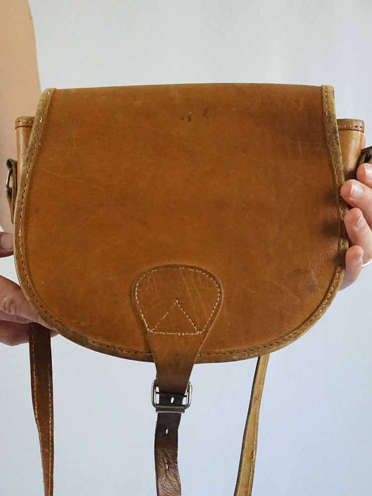 Tan Leather Shoulder Bag
