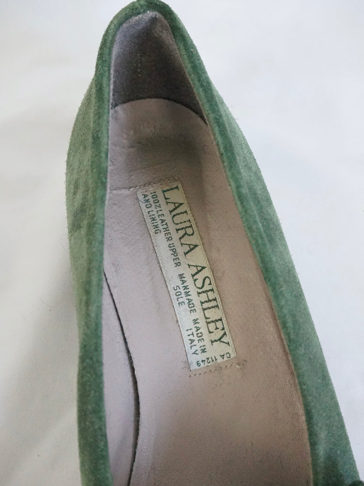 Laura Ashley Suede Bow Shoes - UK 5