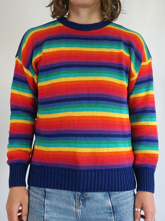 Rainbow Cotton Jumper - M