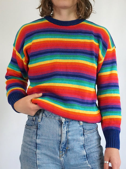 Rainbow Cotton Jumper - M