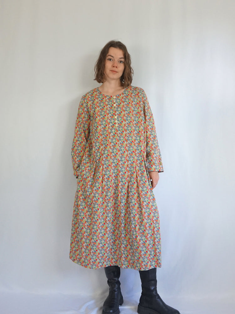 Liberty Print Cotton Midi Dress - XL