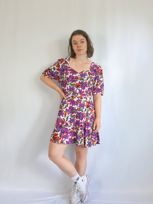 Floral Backless Playsuit - M