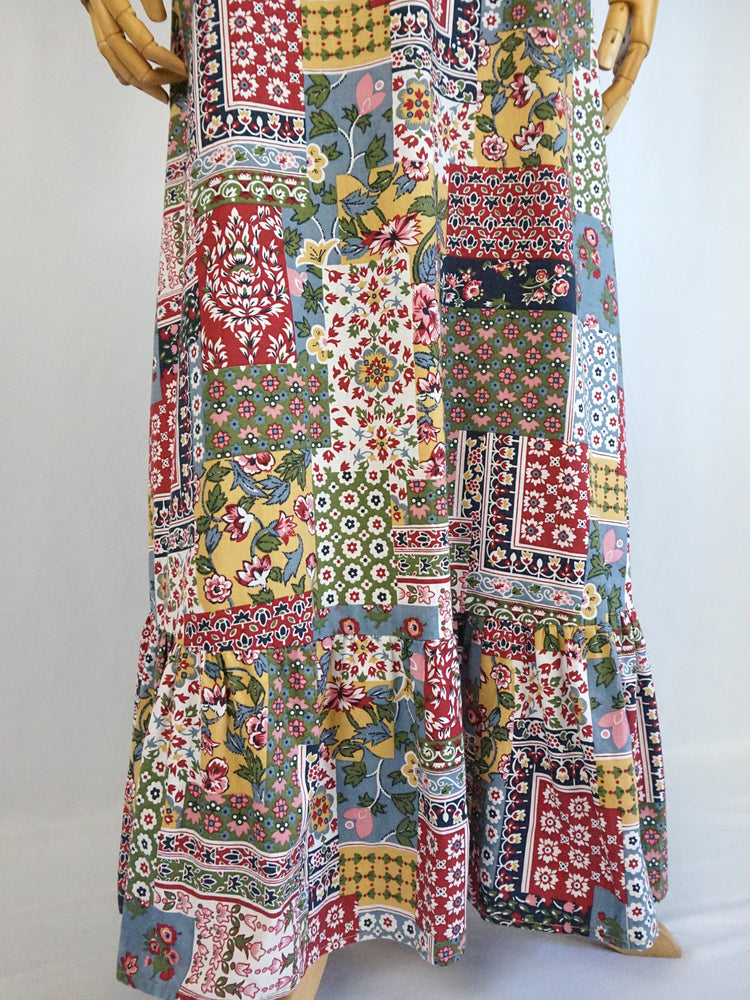Patchwork Floral Sun Dress - XS