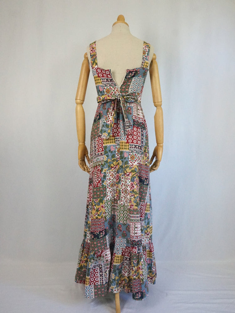 Patchwork Floral Sun Dress - XS