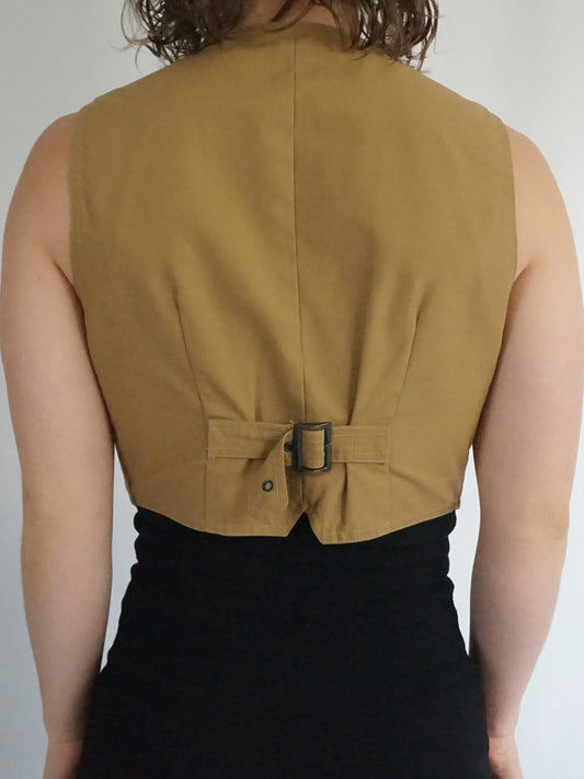Sand Brown Corduroy Vest - S