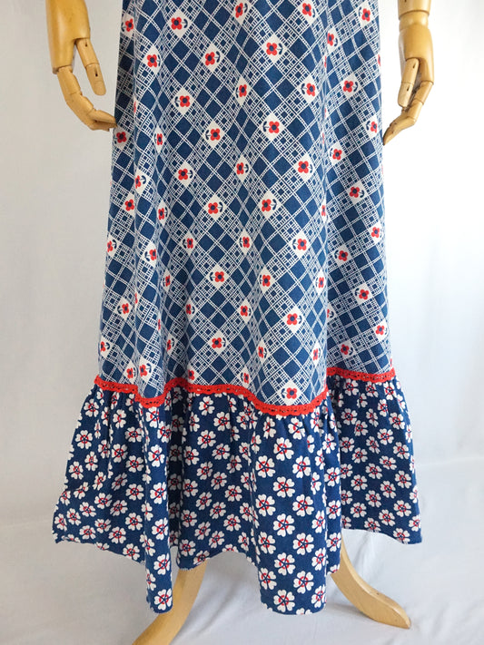 Fun Floral Cotton Maxi Dress - XS