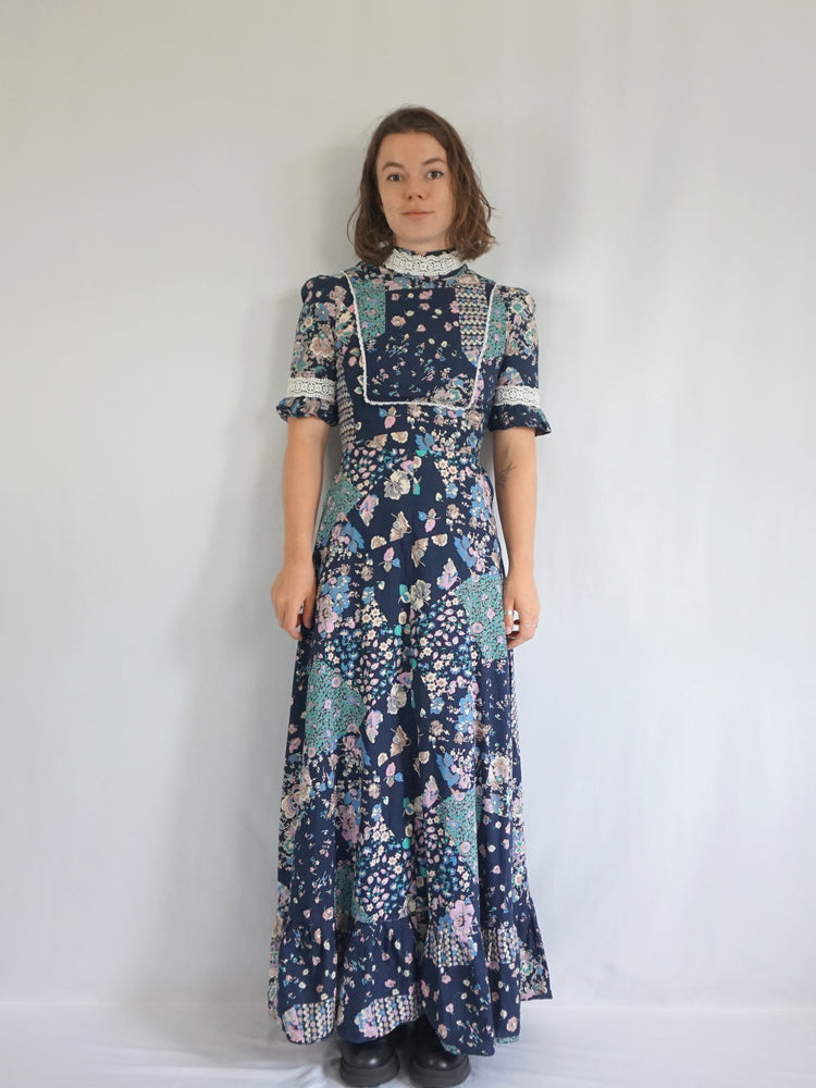 Floral Patchwork Cotton Dress - XS/S