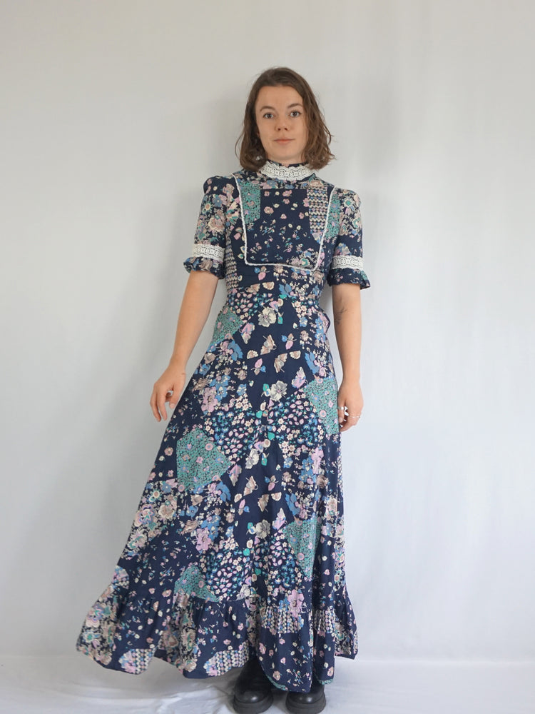 Floral Patchwork Cotton Dress - XS/S