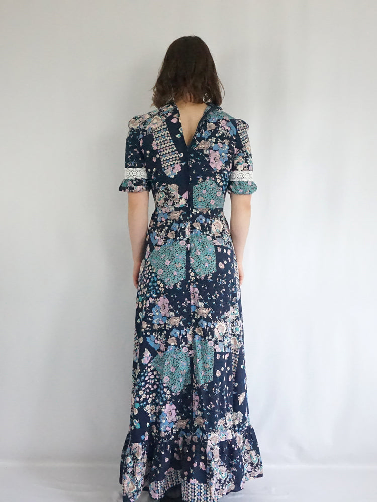 Floral Patchwork Cotton Dress - XS/S