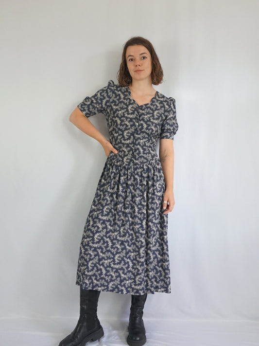 Laura Ashley Scalloped Dress - S