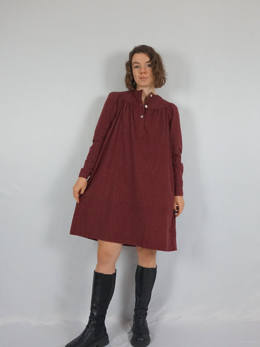 Laura Ashley Striped Mini Dress - M