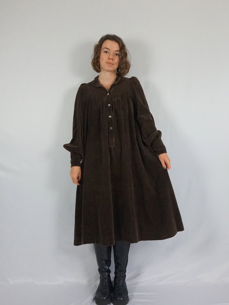 Laura Ashley Corduroy Smock Dress - M