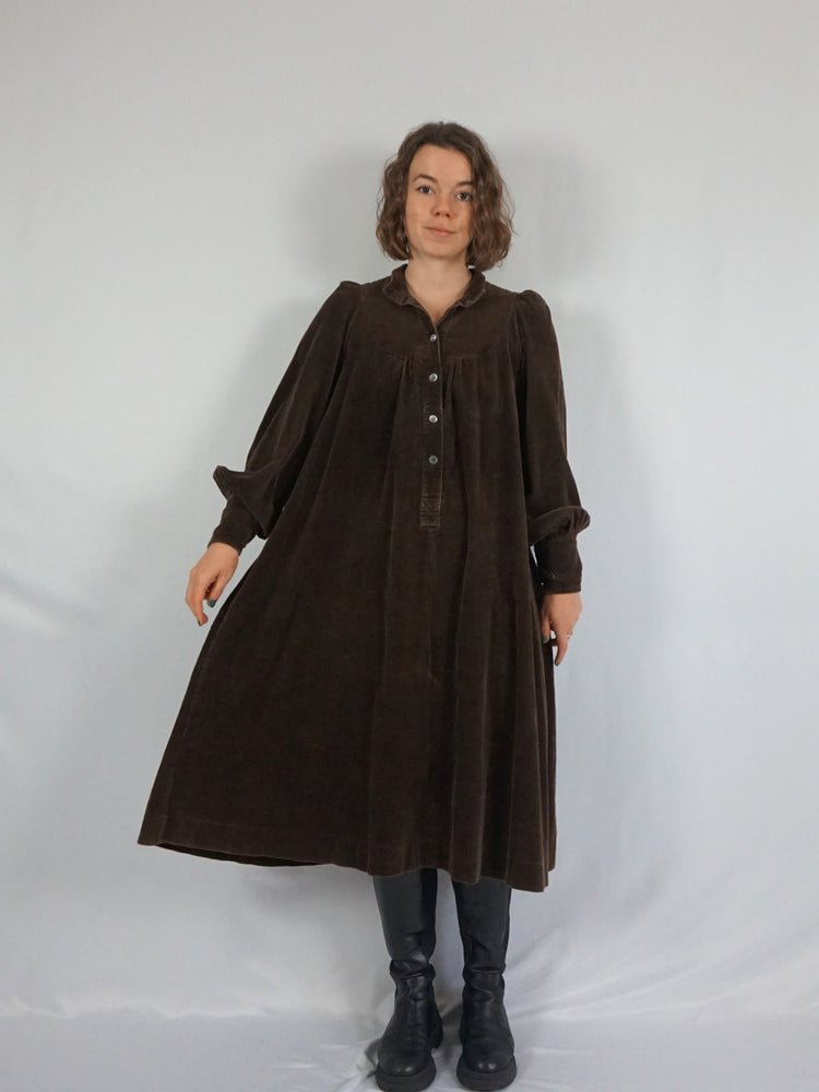 Laura Ashley Corduroy Smock Dress - M